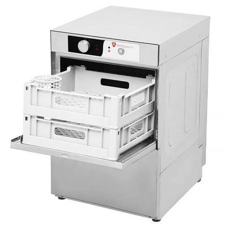 Glass dishwasher RQ350D | 350X350 basket | 430X480X660mm | 2,65kW | 230V