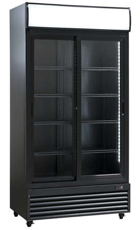 Glass refrigerated cabinet SD802BSLE | sliding door | 690 l (RQ801SL)