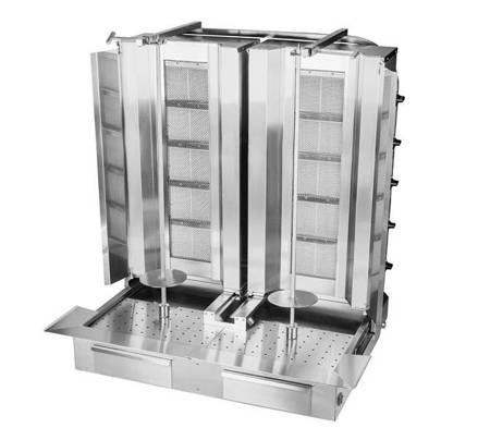 Gyros | double gas kebab toaster | 5+5 burners | 160kg load KLG225-T