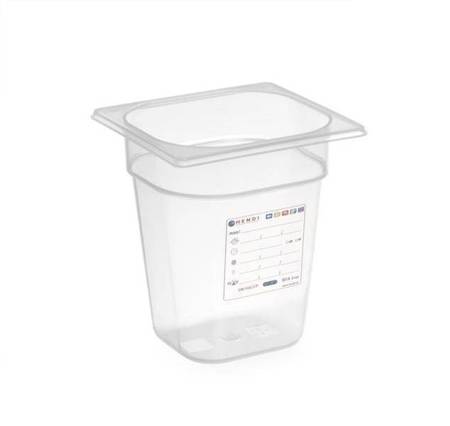 HACCP GN container of polypropylene 1/6 65 - without lid HENDI 880487