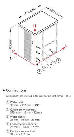 Ice cube maker | Frozen Run ice maker | 200 kg/24h | water cooling system | CV475W