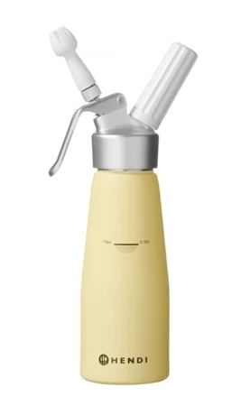 Kurt Scheller Edition whipped cream siphon, aluminum, yellow - 0.5l HENDI 975855