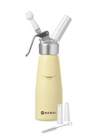 Kurt Scheller Edition whipped cream siphon, aluminum, yellow - 0.5l HENDI 975855