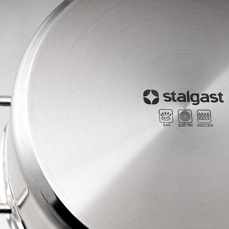 Medium pot with lid, steel, O 160 mm, V 1.9 l 012162 STALGAST