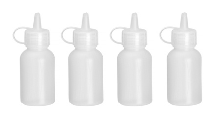 Mini sauce dispenser - set of 4 pcs., 0.05L, transparent, o35x(H)100mm 557990