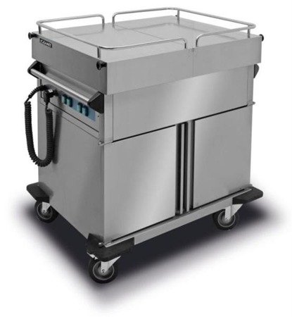 Mobile bemar with sliding top and heated cabinets (independently heated tanks) BJNS.2GN.F