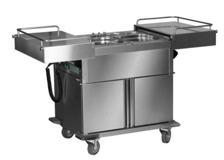 Mobile bemar with sliding top and neutral cabinets (independently heated tanks) BJNS.2GN.E