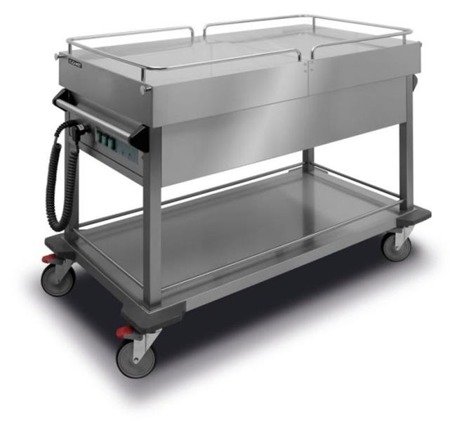 Mobile bemar with sliding top and reinforced shelf with railing (tanks independently heated) BJNS.3GN.D