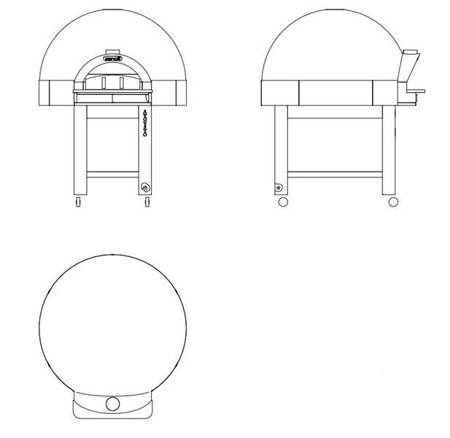 Neapolitan pizza oven | 6x33cm | 500 °C | AUGUSTO 6 E