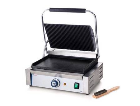 PANINI contact grill - corrugated top , smooth bottom HENDI 263662