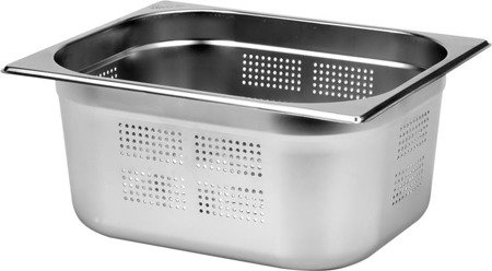 PERFORATED STAINLESS STEEL GN CONTAINER 1/2 150 | YG-00357