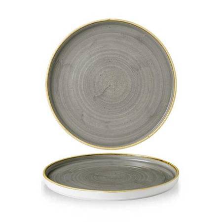 Peppercorn Grey 260mm shallow plate with rim Churchill | SPGSWP261