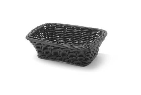 Rectangular basket black 190x130x60 mm HENDI 426791