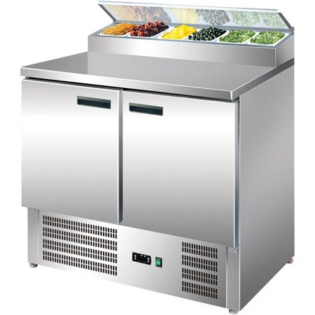 Refrigerated 2 door table with salad extension 842328 STALGAST