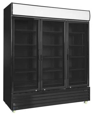 Refrigerated glazed cabinet RQ1500H-BLACK| 1600l