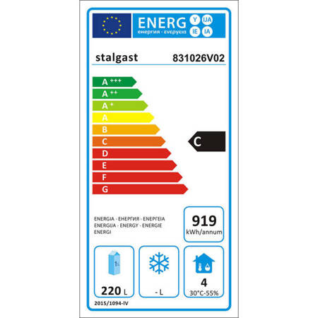 Refrigerated table 2 door, unit on the right side, V 282 l STALGAST 831026