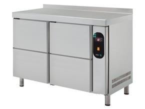 Refrigerated table without aggregate with drawers 700 mm GN 1/1 ESSENZIAL LINE ETP-7-102-04 R D