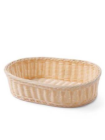 Reinforced polyirattan basket - oval 380x270x90mm HENDI 561003