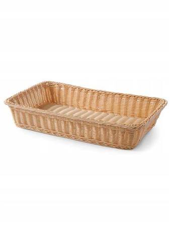 Reinforced polyirattan basket - rectangular 530x320x90mm HENDI 561102