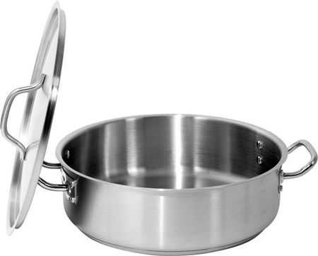 STEWN STEEL LOWBOILER POT WITH COVER 36x11CM 11,2L | YG-00055