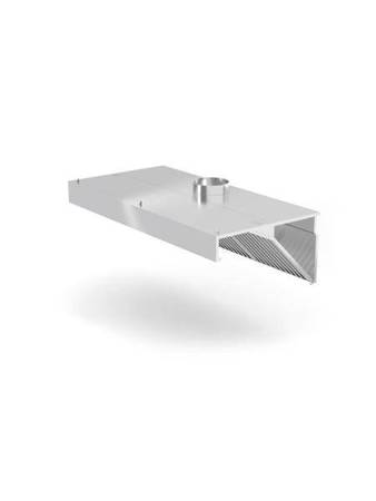 Slanting wall-mounted hood with lighting, with dimensions. 1000x700x450 mm HENDI 229309