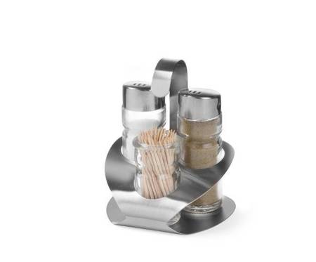 Spice set - 3 items: salt, pepper, toothpicks HENDI 465325