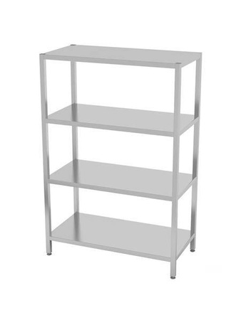 Storage rack, 4 solid shelves - welded, with dimensions. 1000x600x1800 HENDI 815090