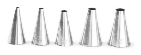 Straight sleeve tips, steel - set of 5pcs.in various sizes HENDI 551691