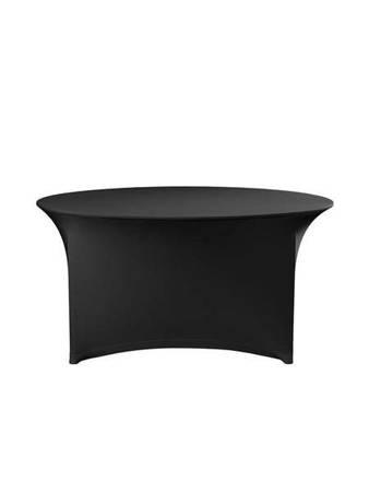 Symposium round tablecloth black O1800x760cm HENDI 814468