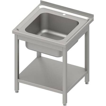 Table with 1-bowl sink.(C),with shelf 700x700x850 mm welded, pressed top STALGAST MEBLE 983137070S