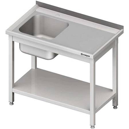 Table with 1-bowl sink.(L),with shelf 1100x700x850 mm welded STALGAST MEBLE 980707110S