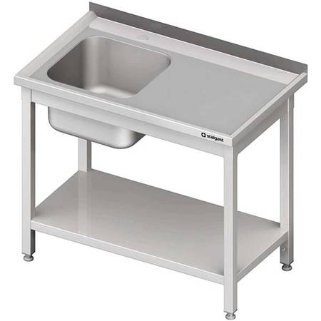 Table with 1-bowl sink.(L),with shelf 1200x600x850 mm bolted STALGAST MEBLE 980706120