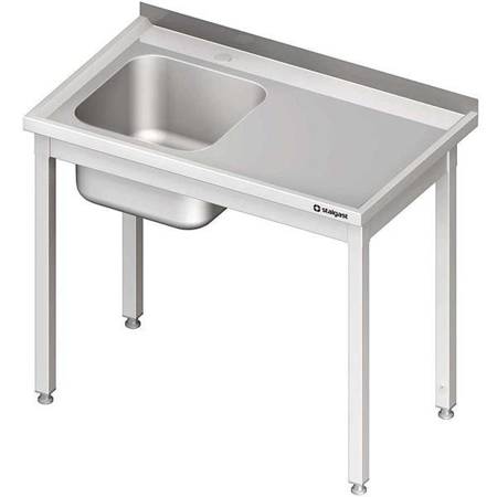 Table with 1-bowl sink.(L),without shelf 1000x700x850 mm welded STALGAST MEBLE 980667100S