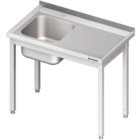 Table with 1-bowl sink.(L),without shelf 1300x600x850 mm bolted STALGAST MEBLE 980666130