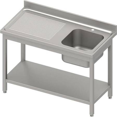 Table with 1-bowl sink.(P),with shelf 1900x600x850 mm bolted, pressed top, canned edge 100x15x10 STALGAST MEBLE 984466190