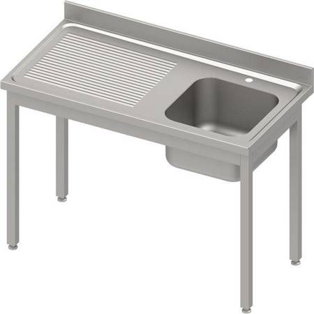 Table with 1-bowl sink.(P),without shelf 1000x700x850 mm welded, pressed top, canned edge 100x15x10 STALGAST MEBLE 984417100S