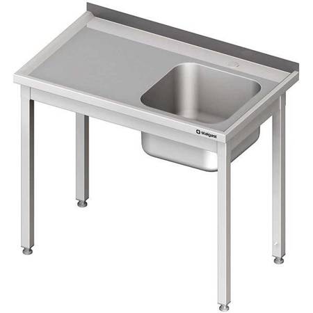 Table with 1-bowl sink.(P),without shelf 1200x600x850 mm welded STALGAST MEBLE 980646120S