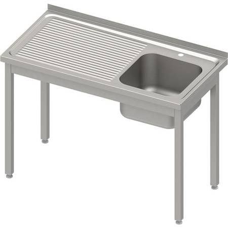 Table with 1-bowl sink.(P),without shelf 1200x700x850 mm bolted, pressed top STALGAST MEBLE 983817120