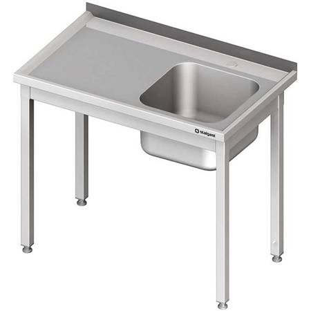 Table with 1-bowl sink.(P),without shelf 1400x600x850 mm bolted STALGAST MEBLE 980646140