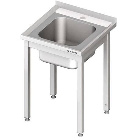 Table with 1-bowl sink.without shelf 600x600x850 mm screw-on STALGAST MEBLE 980626060