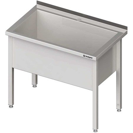 Table with 1-chamber welded pool 800x600x850 mm h=400 mm 611686 STALGAST