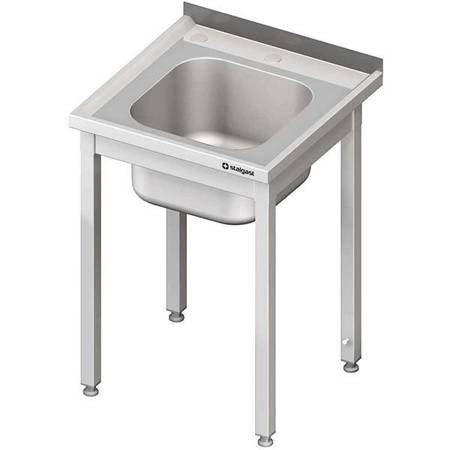 Table with sink and opening for chopper, without shelf 700x700x850 mm bolted STALGAST MEBLE 980637070