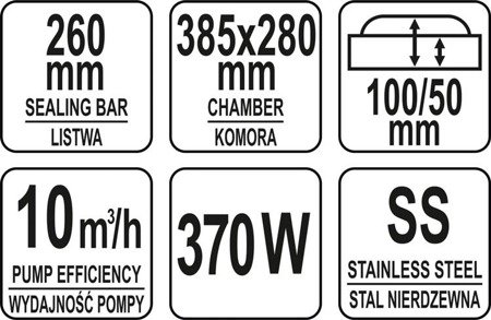 VACUUM CHAMBER PACKER 260MM | YG-09303