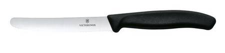 Victorinox Swiss Classic Tomato Knife, rounded tip, serrated, 11 cm, black | HENDI 6.7833