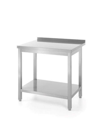 Wall-mounted work table with shelf - bolted, with dimensions. 1400x600x850 m HENDI 811481