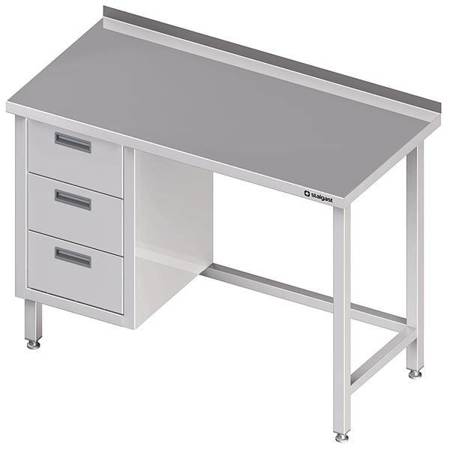 Wall table with three drawer block (L),without shelf 1500x700x850 mm STALGAST MEBLE 980367150