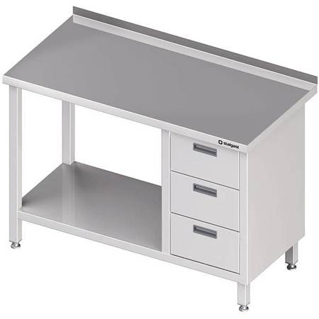 Wall table with three drawer block (P),and shelf 1100x600x850 mm STALGAST MEBLE 980396110