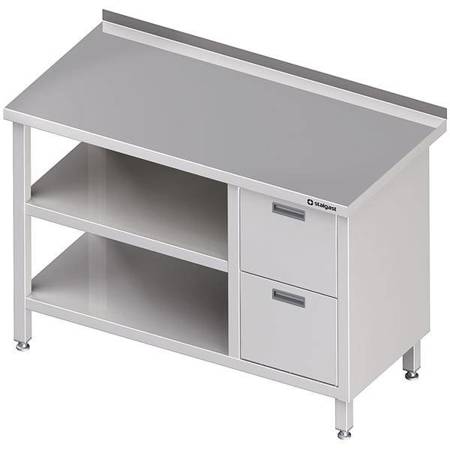 Wall table with two drawer block (P),and 2 shelves 1300x600x850 mm STALGAST MEBLE 980296130