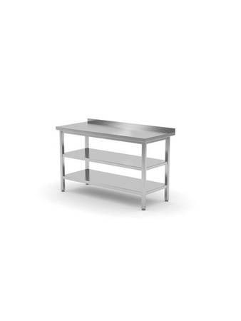 Wall table with two shelves - bolted, with dimensions. 1000x600x850 HENDI 815908