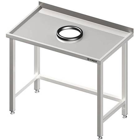 Wall table without shelf 1200x600x850 mm, with waste opening STALGAST MEBLE 980926120